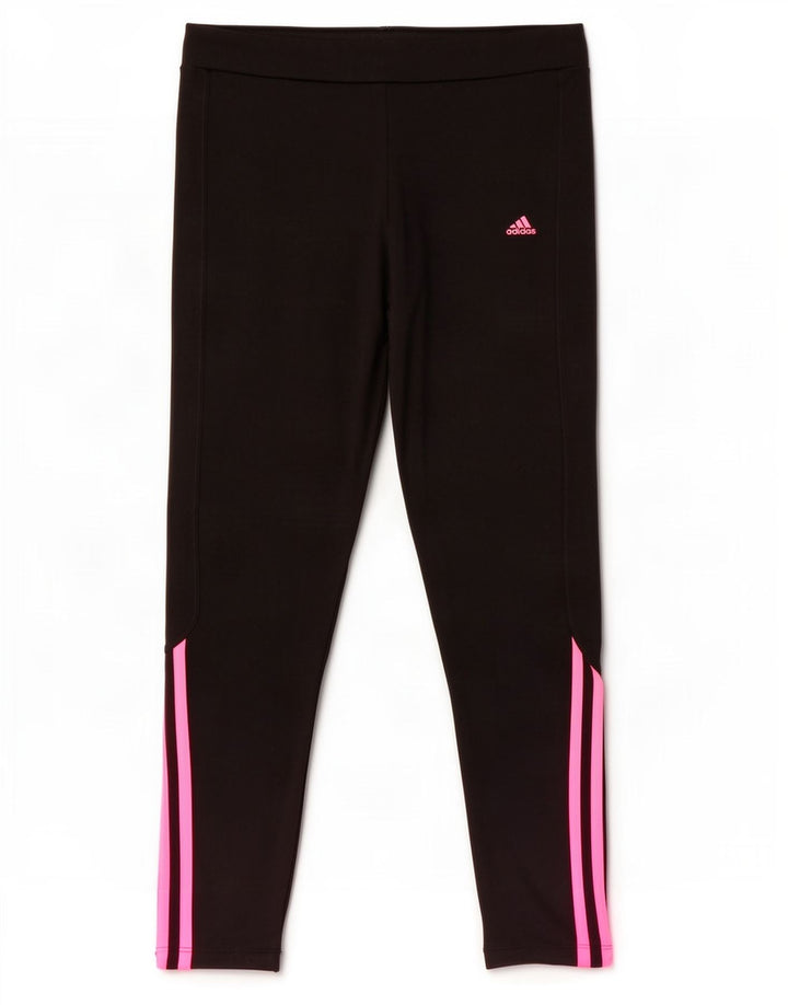 Adidas Womens Climalite Leggings UK 12/14 Medium Black Polyester