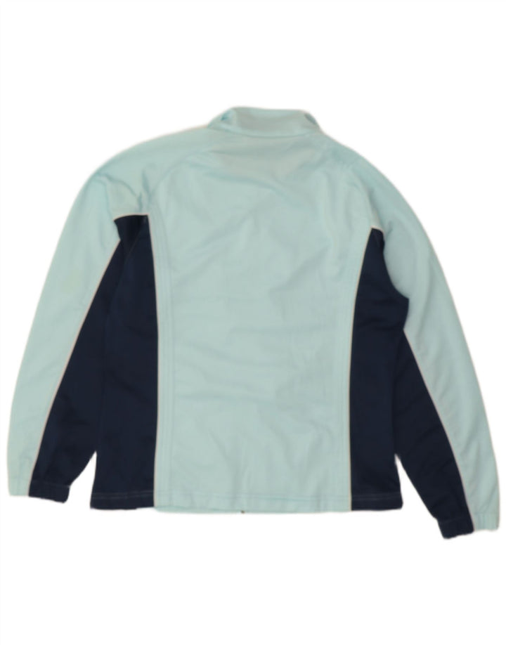 DIADORA Womens Oversized Tracksuit Top Jacket UK 8 Small Blue Colourblock