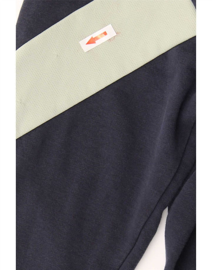 Adidas Mens Tracksuit Top Jacket Small Navy Blue Colourblock Cotton