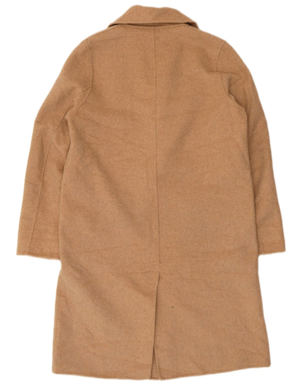Zara Mujer Abrigo Extragrande UK 6 XS Lana Beige