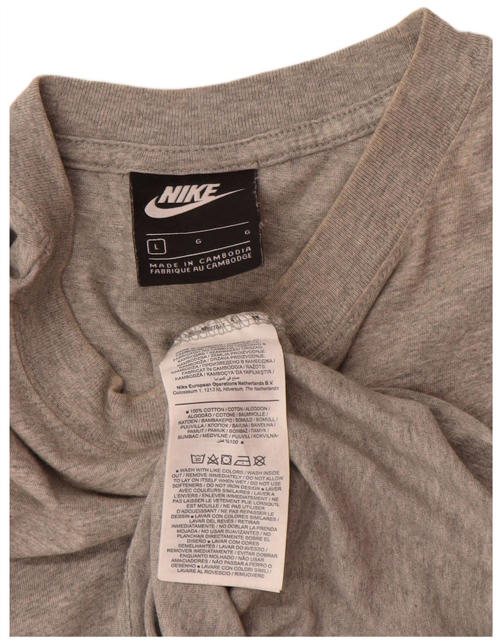 T-shirt da uomo Nike Top grande in cotone grigio