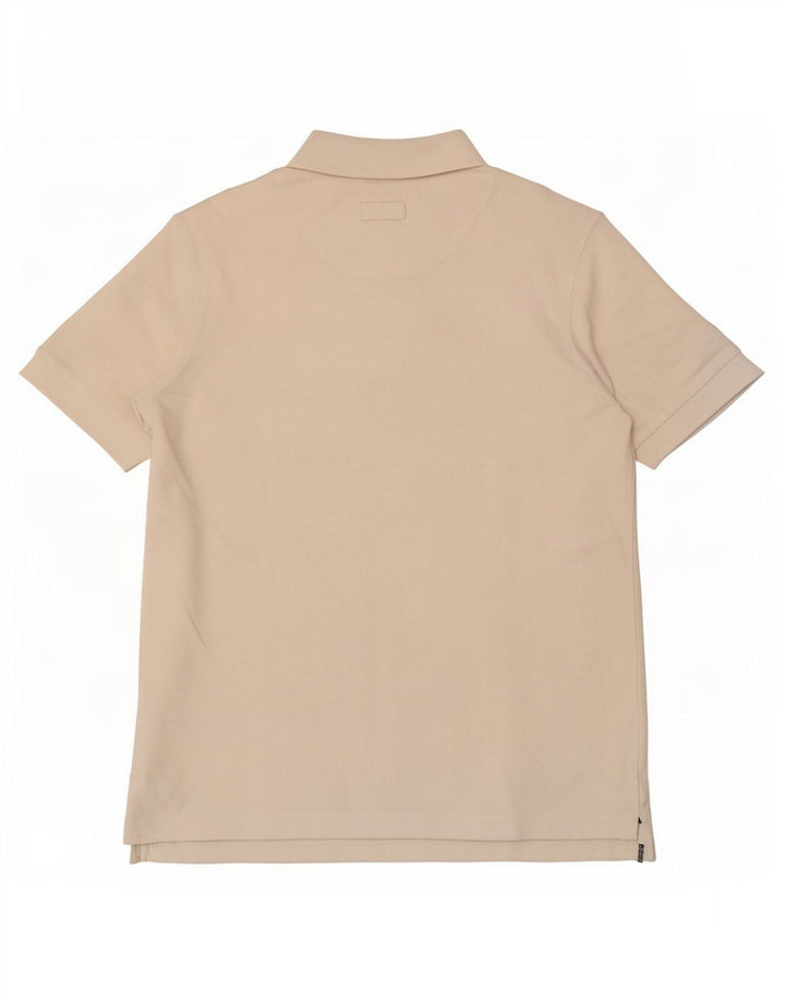 Columbia Mens Polo Shirt Small Off White Cotton