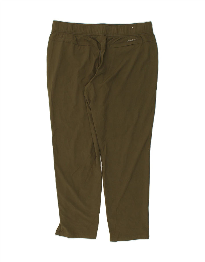EDDIE BAUER Womens Tracksuit Trousers UK 16 Large Khaki Polyester Vintage Eddie Bauer and Second-Hand Eddie Bauer from Messina Hembry 