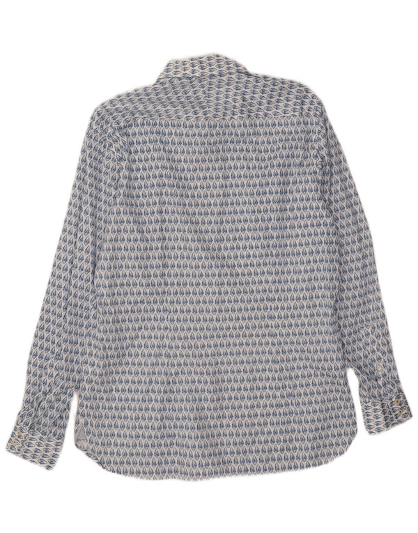 Ted Baker Camisa para hombre Talla 16 Algodón floral azul grande