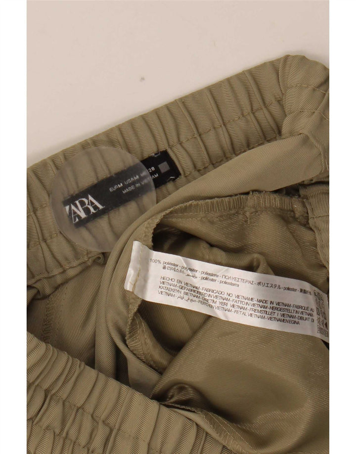 Zara Womens Joggers Casual Trousers Medium W28 L26 Khaki Polyester