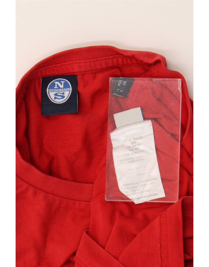 North Sails Herren-T-Shirt aus mittelroter Baumwolle