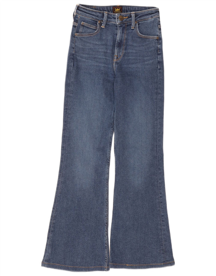 Lee Womens Breese Flared Jeans W25 L29 Blue Cotton