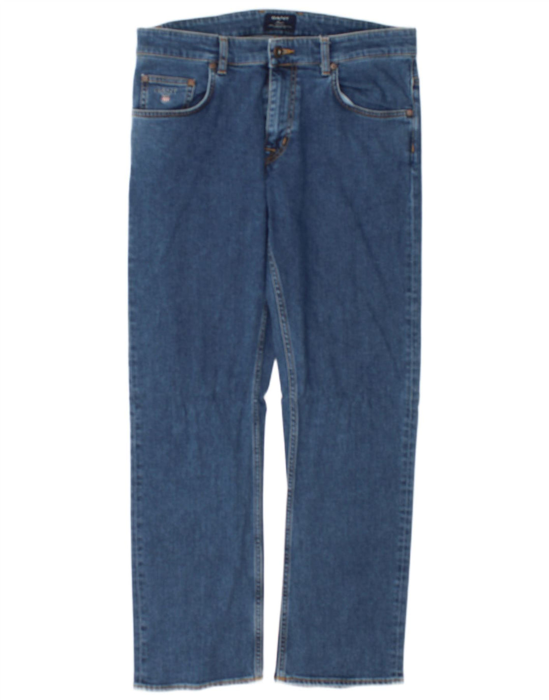 Gant Mens Regular Fit Straight Jeans W32 L30 Blue Cotton