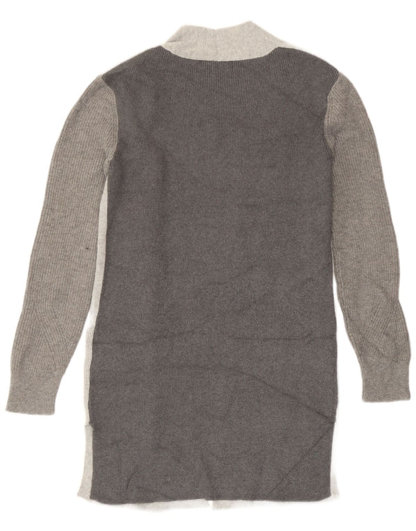 Marks & Spencer Γυναικείο πουλόβερ Longline Cardigan UK 6 XS Grey Colourblock