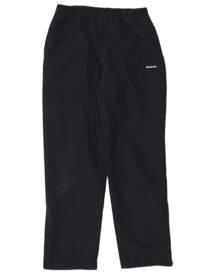 REEBOK Womens Tracksuit Trousers UK 12 Medium  Navy Blue Polyester