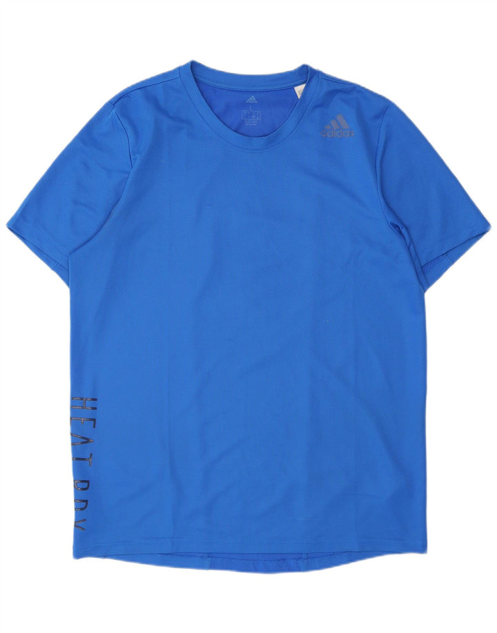 Adidas Herren Grafik T-Shirt Top Large Blau Polyester