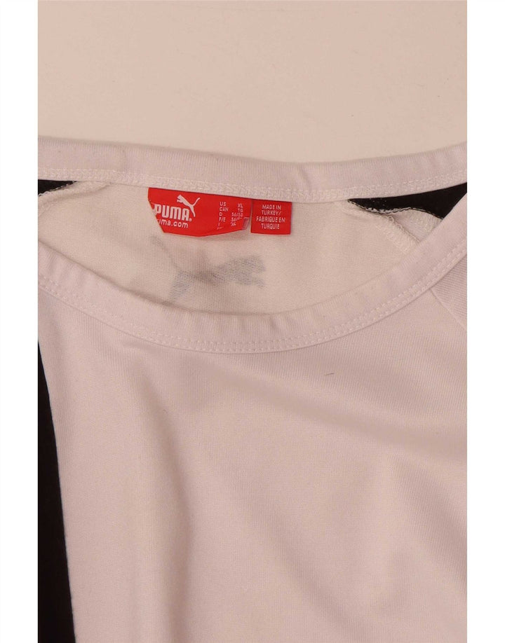 Puma Mens Top Long Sleeve XL White Colourblock