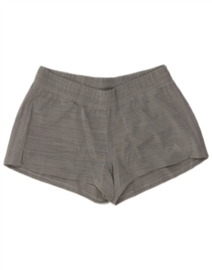 Pantaloncini sportivi Adidas da donna UK 12/14 Poliestere gessato grigio medio