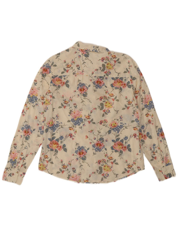 Camicia da donna Benetton UK 10 Small Off White Floral