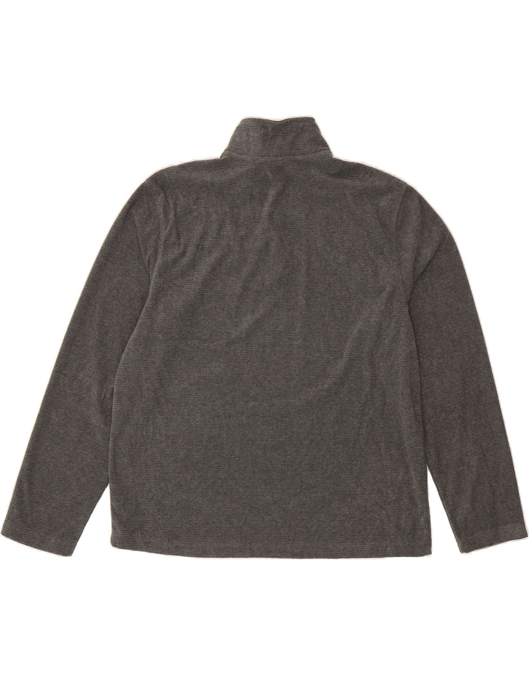 STARTER Mens Zip Neck Fleece Jumper UK 42/44 Large Grey Polyester Vintage Starter and Second-Hand Starter from Messina Hembry 