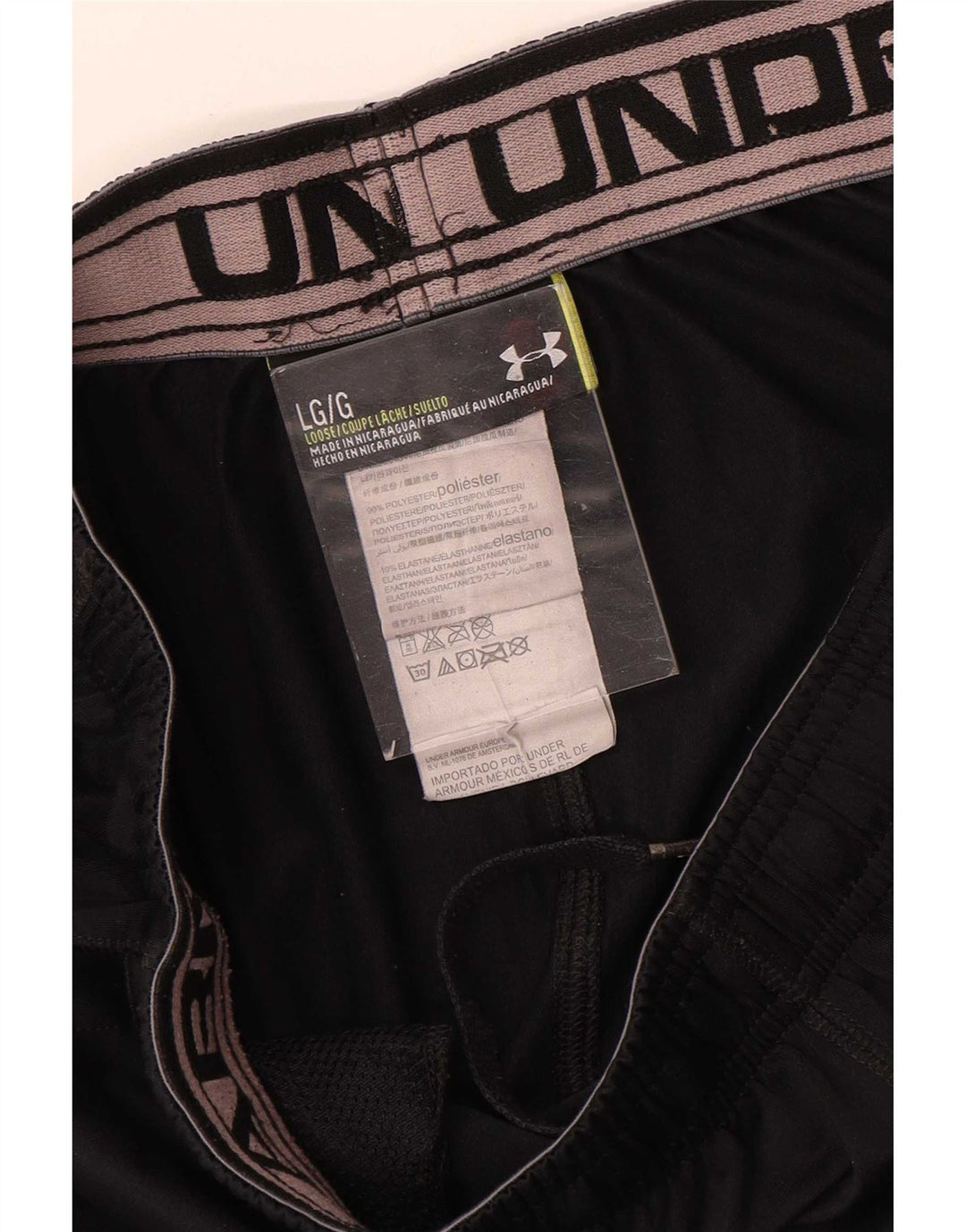 Under Armour Mens Sport Shorts Large Black Polyester