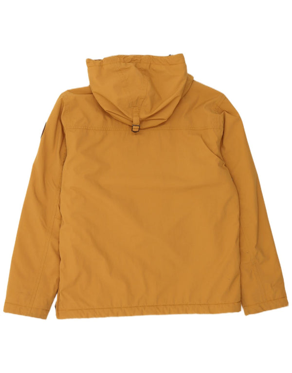 Giacca anorak da uomo con grafica geografica Napapijri UK 40 Large in nylon giallo