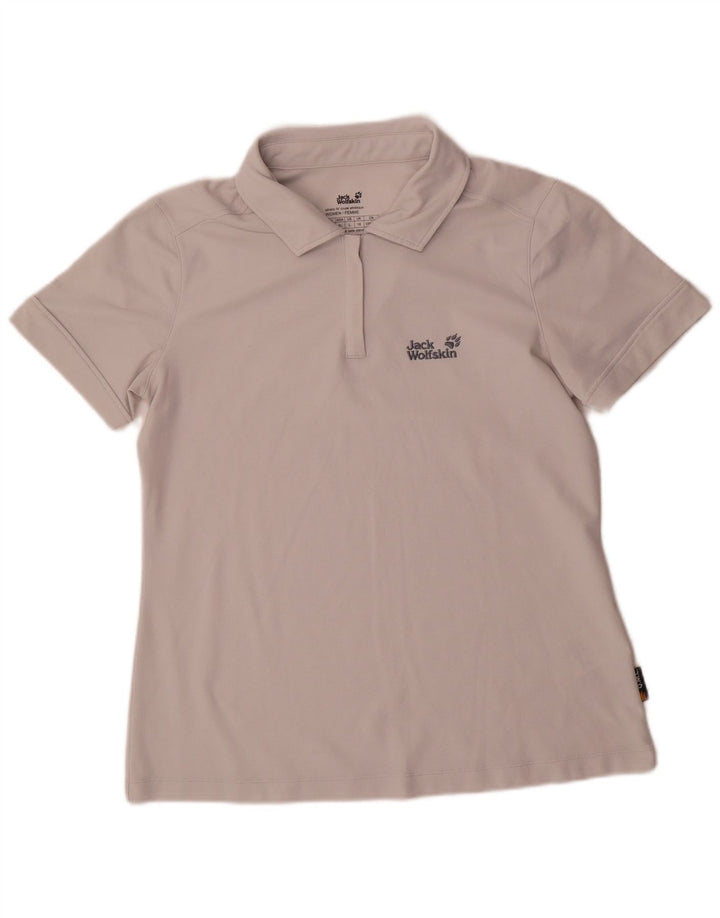 Polo da donna Jack Wolfskin UK 16 grande poliestere grigio
