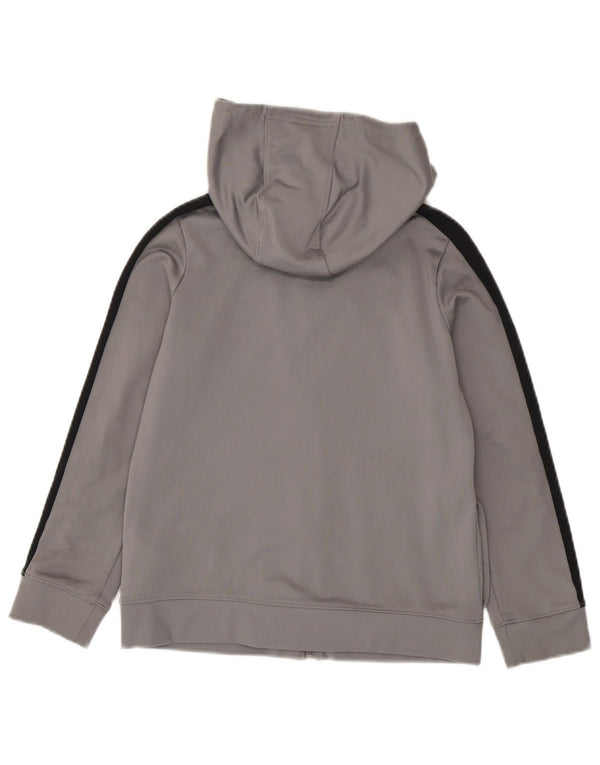 Under Armour Sweat à capuche zippé pour garçon 9-10 ans Gris moyen Colourblock