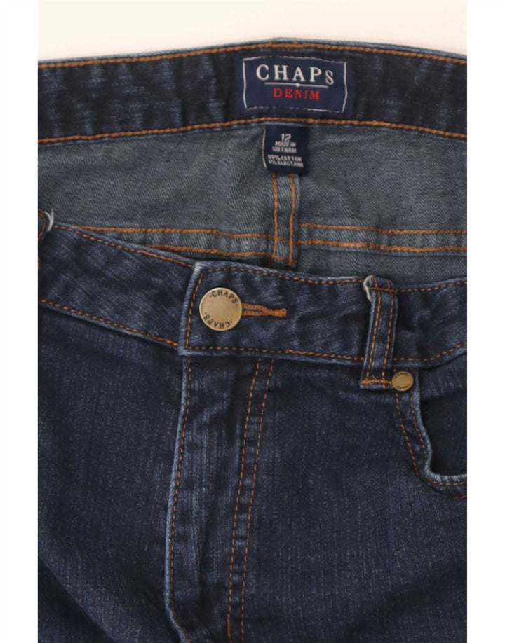 Chaps Womens Straight Jeans US 12 Large W36 L32 Navy Blue Cotton