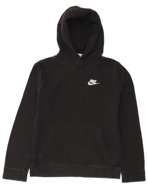 Nike Boys Hoodie Jumper 10-11 år Medium Sort Bomuld