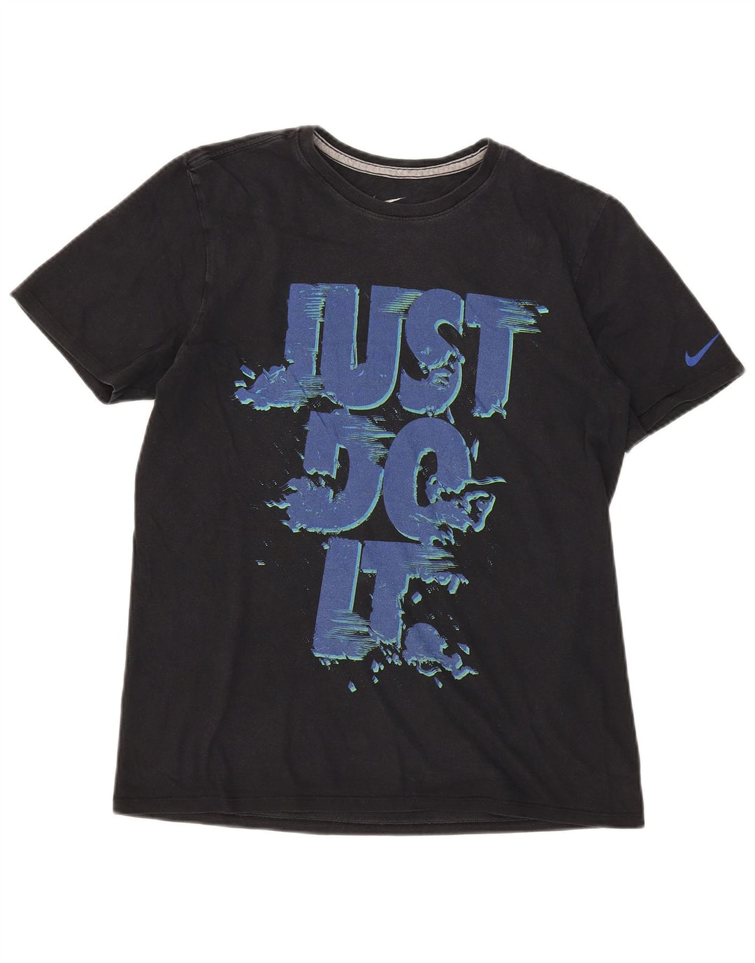 T-shirt grafica Nike da uomo con taglio atletico, cotone medio nero