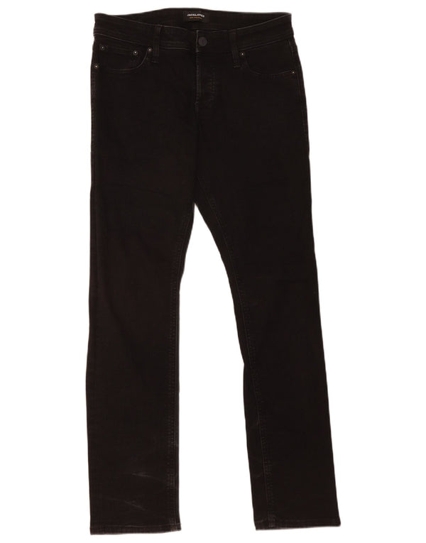 Мужские узкие джинсы Jack & Jones W30 L32, черный хлопок