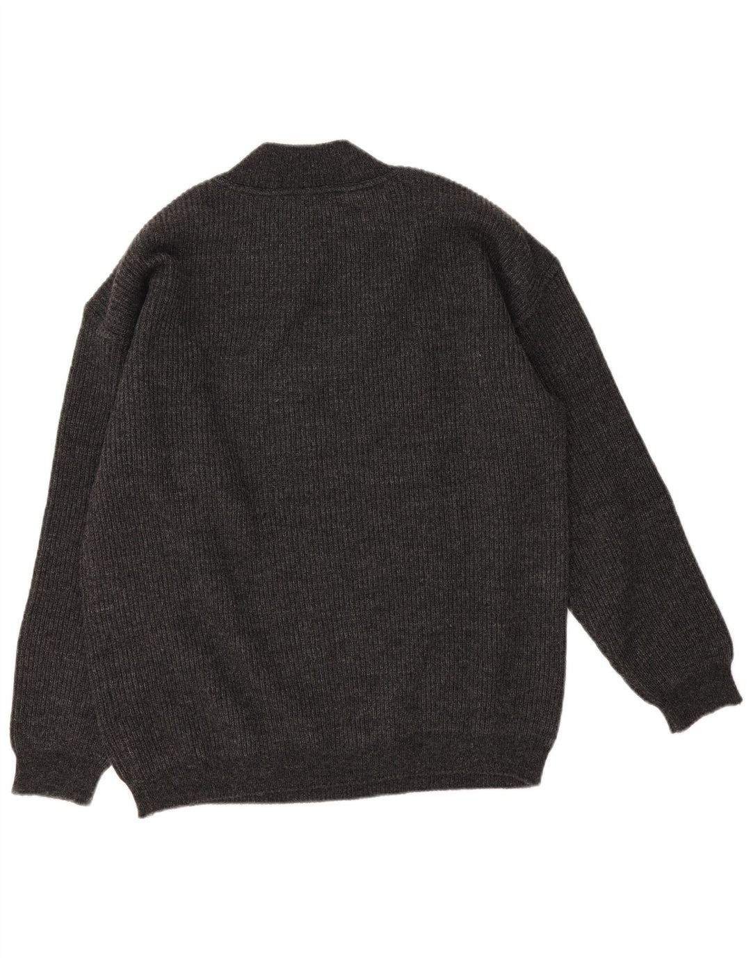 Rollkragenpullover für Herren von Stefanel, mittelgraue Wolle