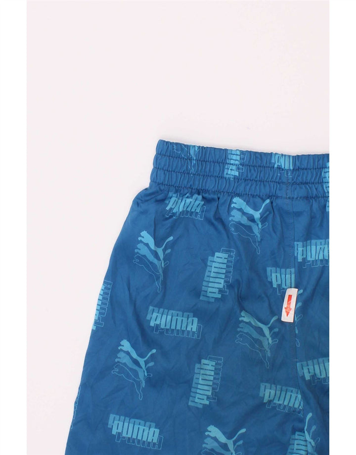 Puma Boys Graphic Sport Shorts 6-7 Jahre Blaues Polyester