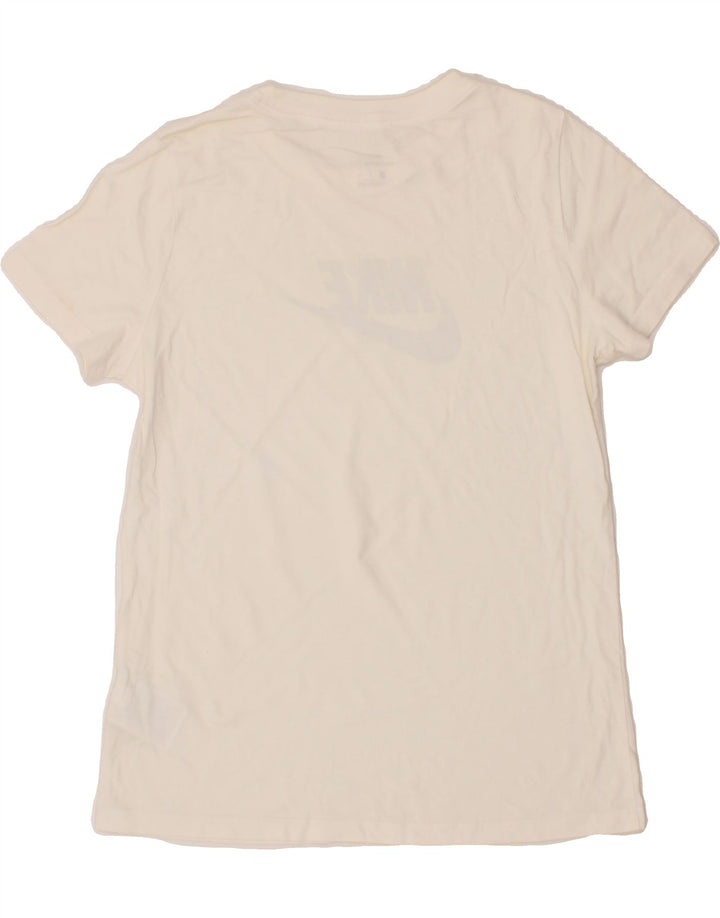 NIKE Womens Graphic T-Shirt Top UK 12 Medium White Cotton Vintage Nike and Second-Hand Nike from Messina Hembry 