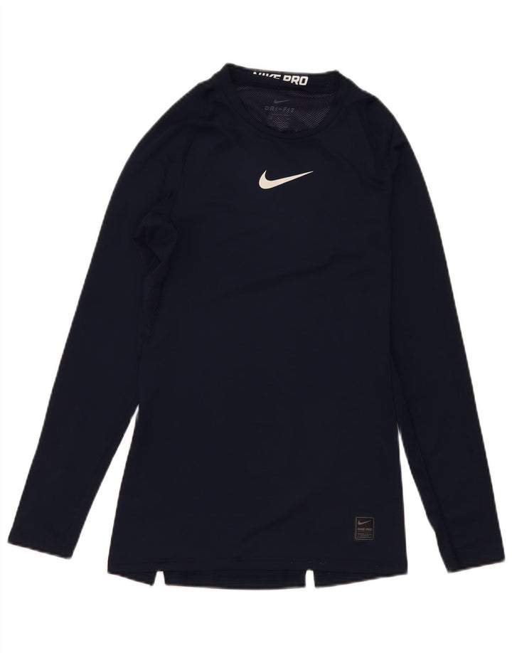 Nike Herre Dri Fit Top Langærmet Lille Marineblå Polyester