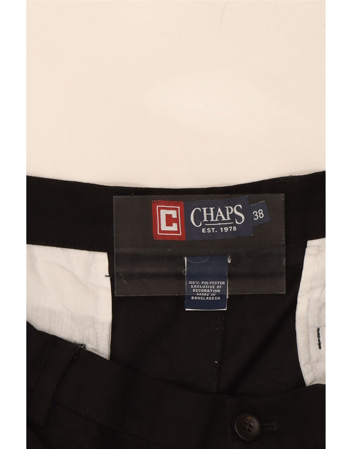 CHAPS Mens Chino Shorts W38 XL Black Polyester Vintage Chaps and Second-Hand Chaps from Messina Hembry 