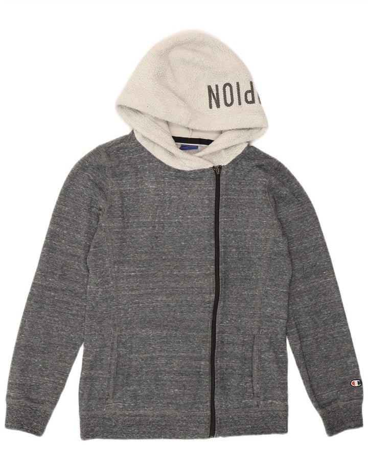 Maglione con cappuccio e zip da donna Champion UK 12 Poliestere screziato grigio medio