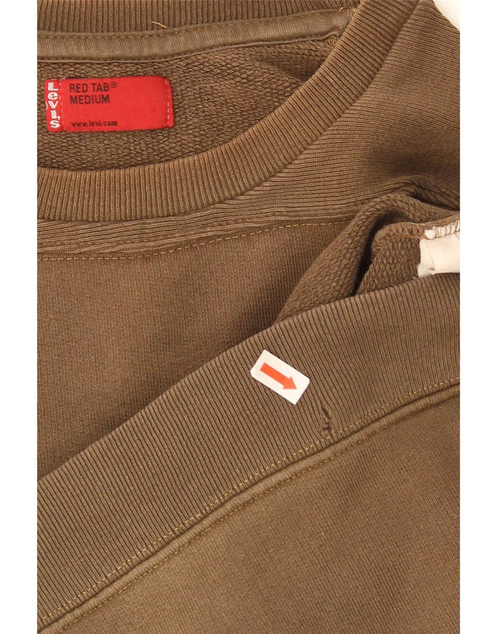 Levi's Mens Graphic Regular Fit Sweatshirt Jumper Medium Brown Cotton