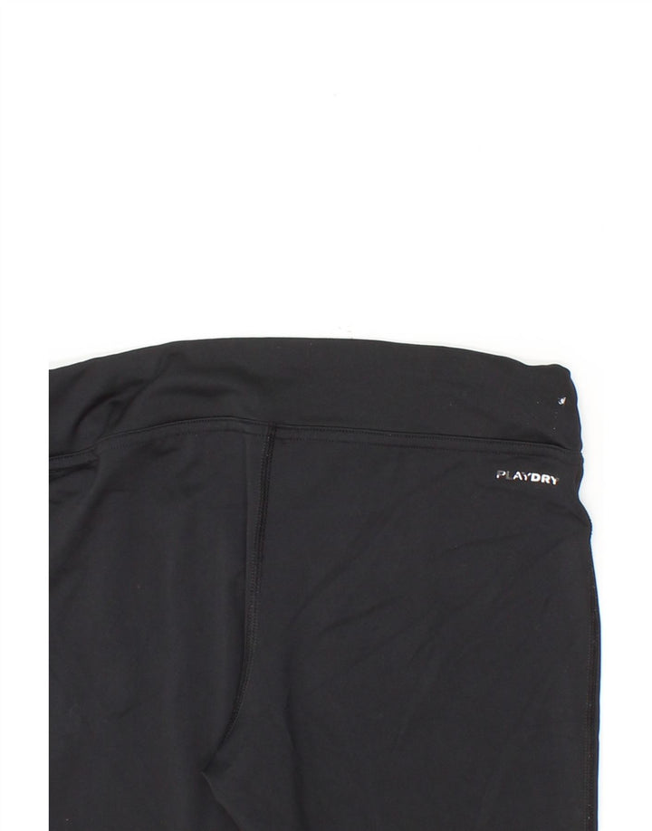 REEBOK Girls Capri Leggings 12-13 Years Large  Black Polyester Vintage Reebok and Second-Hand Reebok from Messina Hembry 