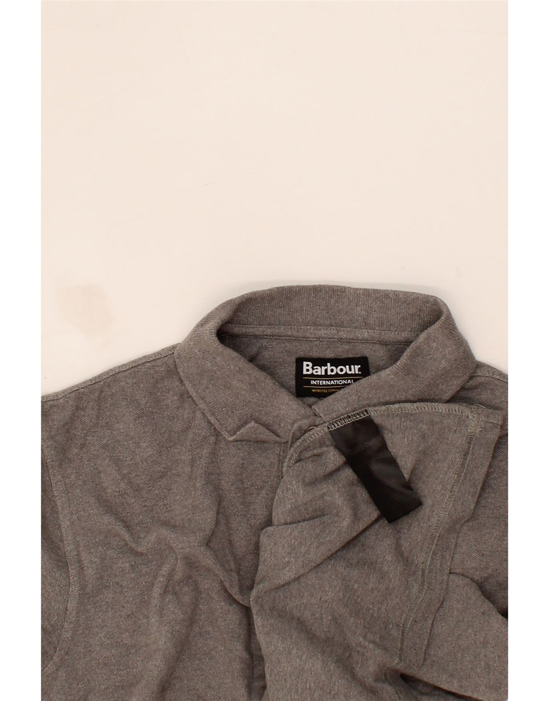 BARBOUR Womens Polo Shirt UK 14 Medium Grey Cotton Vintage Barbour and Second-Hand Barbour from Messina Hembry 