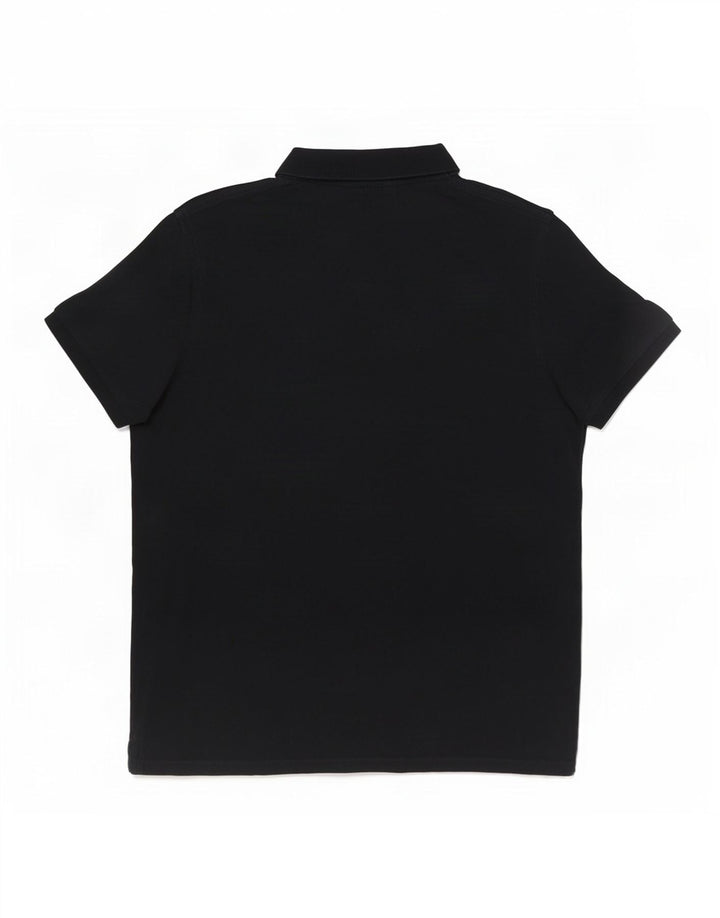 Gant Mens Graphic Polo Shirt Large Black Cotton