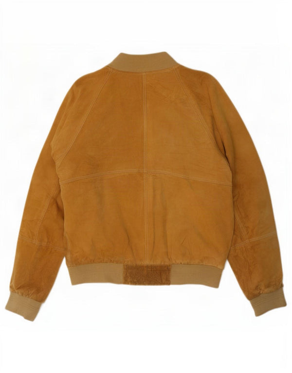 Vintage Mens Suede Bomber Jacket IT 50 Large Beige