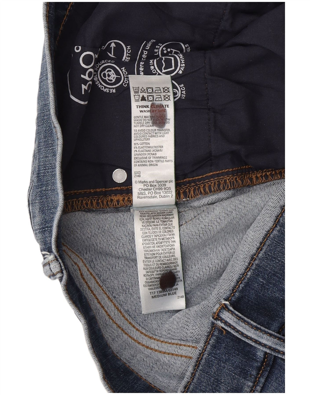 Marks & Spencer Straight Jeans til mænd W32 L29 blå bomuld