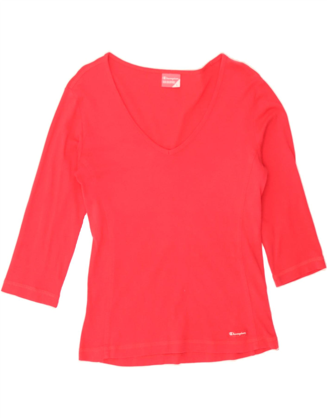 CHAMPION Womens Top 3/4 Sleeve UK 14 Large Red Cotton Vintage Champion and Second-Hand Champion from Messina Hembry 