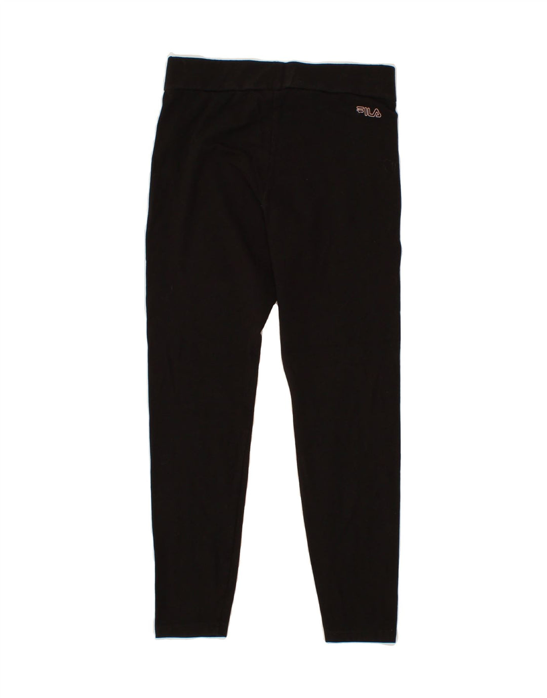 FILA Womens Graphic Leggings UK 8 Small Black Cotton Vintage Fila and Second-Hand Fila from Messina Hembry 