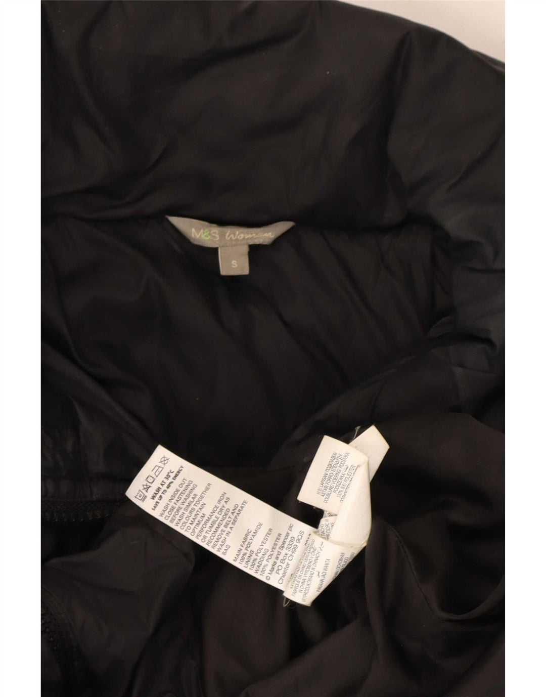 Marks & Spencer Womens Hooded Oversized Padded Coat UK 10 Small Black