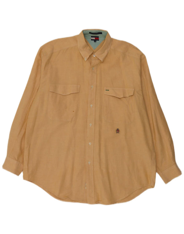 Tommy Hilfiger Chemise Homme Large Jaune Coton