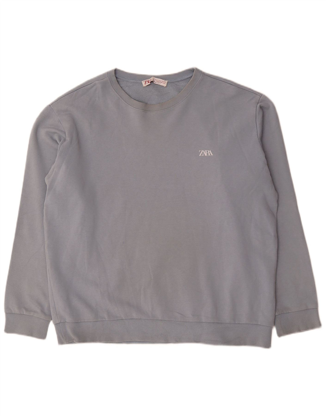 Zara Herre Sweatshirt Jumper XL Blå Bomuld