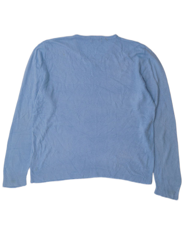 Marks & Spencer Mens Blue Harbour V-Neck Jumper Sweater Large Acrylic