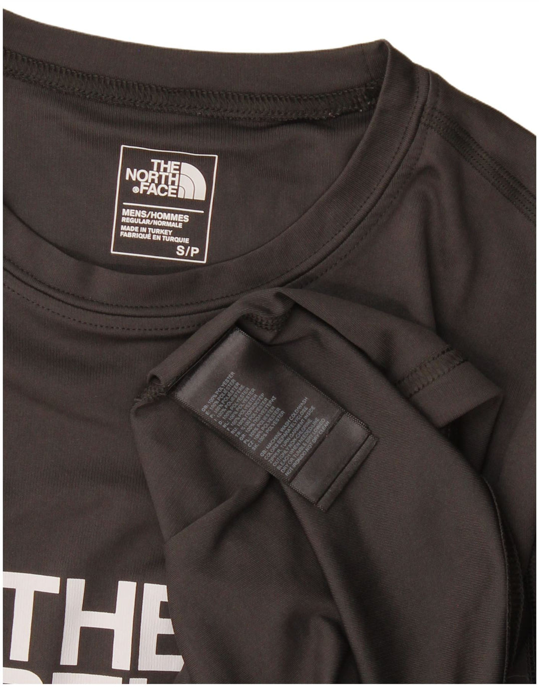 T-shirt grafica da uomo The North Face Top piccola in poliestere nero