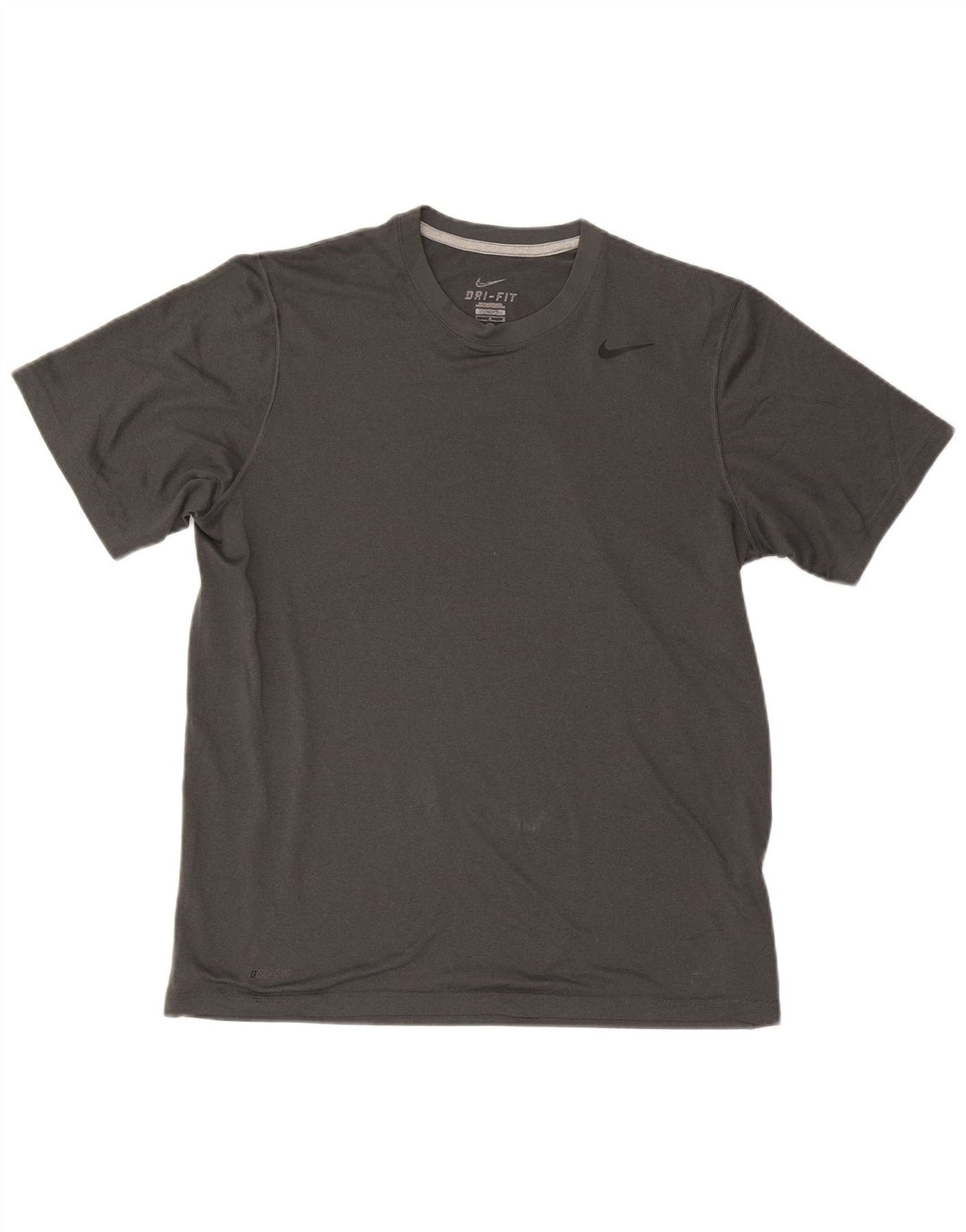Nike Mens Dri Fit T-Shirt Top Large Grey Polyester