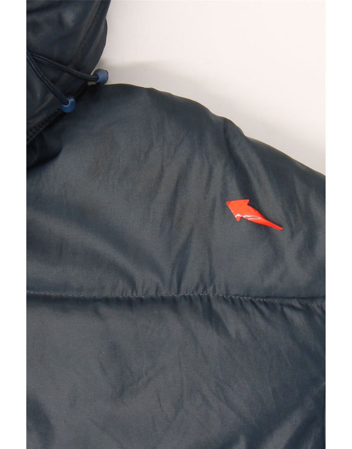 Giacca imbottita con cappuccio da uomo VINTAGE UK 38 medio blu navy