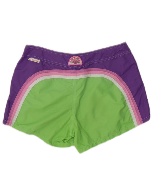 Sundek γυναικείο σορτς κολύμβησης UK 10 Small Green Colourblock Polyester