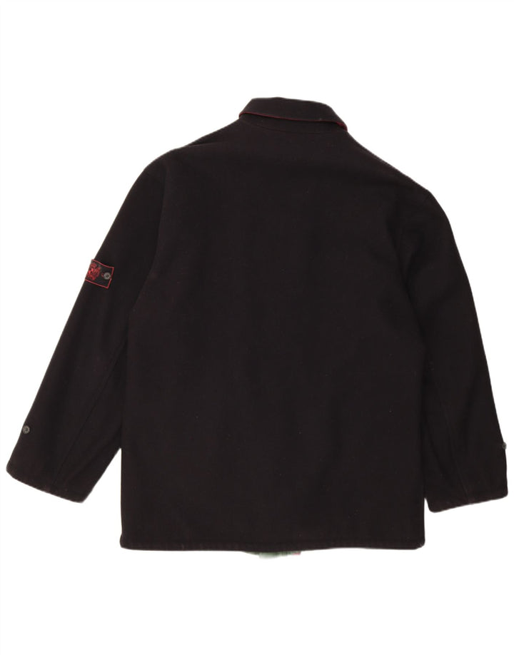 Ivy Oxford Mens Reversible Jacket UK 40 Large Navy Blue Wool